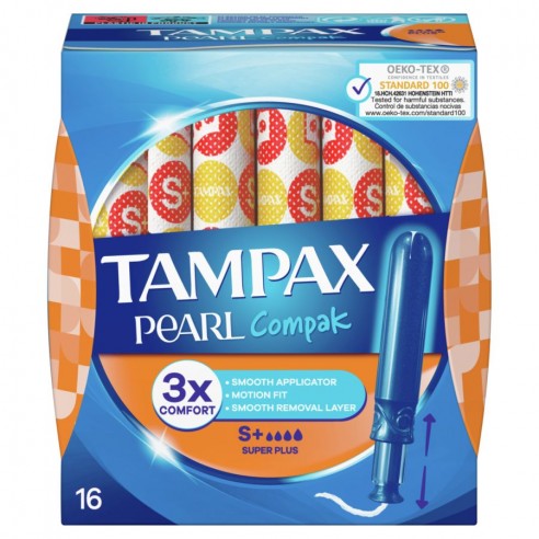 TAMPAX COMPAK PEARL SUPERPLUS 16U...