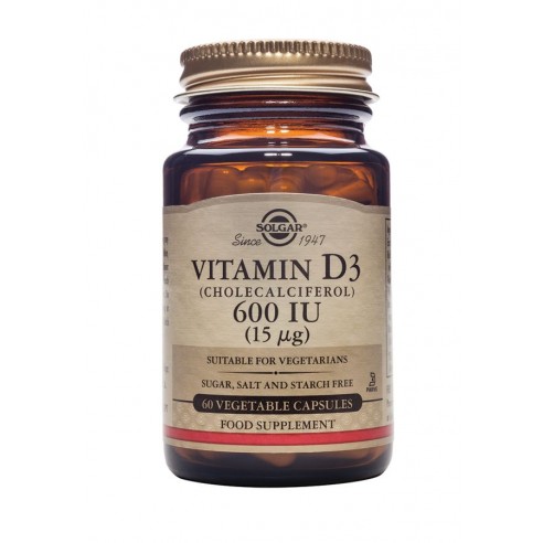 SOLGAR VIT D3 600UI 60 CAPULAS