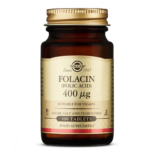 SOLGAR ACIDO FOLICO 400 MCG 100 COMP