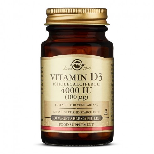 SOLGAR VITAMINA D3 4000  IU 60 CAPSULAS