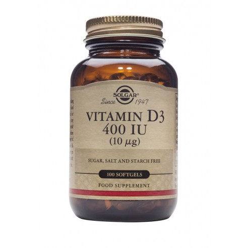 SOLGAR VITAMINA D3 400 UI 100 CAPS...