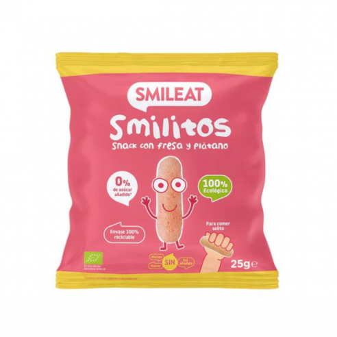 SMILEAT SMILITOS CON FRESA Y PLATANO 25G