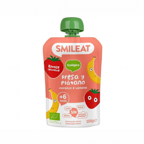 SMILEAT POUCH DE FRESA Y PLATANO ECO...