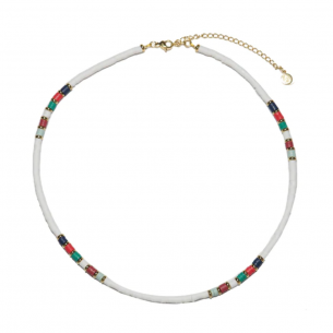 LOOM COLLAR CUENTAS BLANCAS...