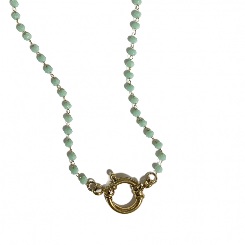 LOOM COLLAR PIEDRAS TURQUESA Y ANILLO...