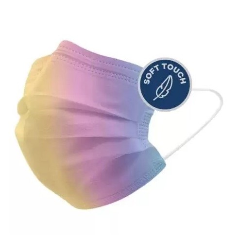 MASCARILLA QUIRUR ARCOIRIS  ADULT X 10U